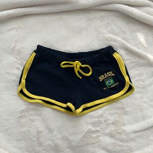 brasil y2k low rise mini shorts rio de janeiro navy blue